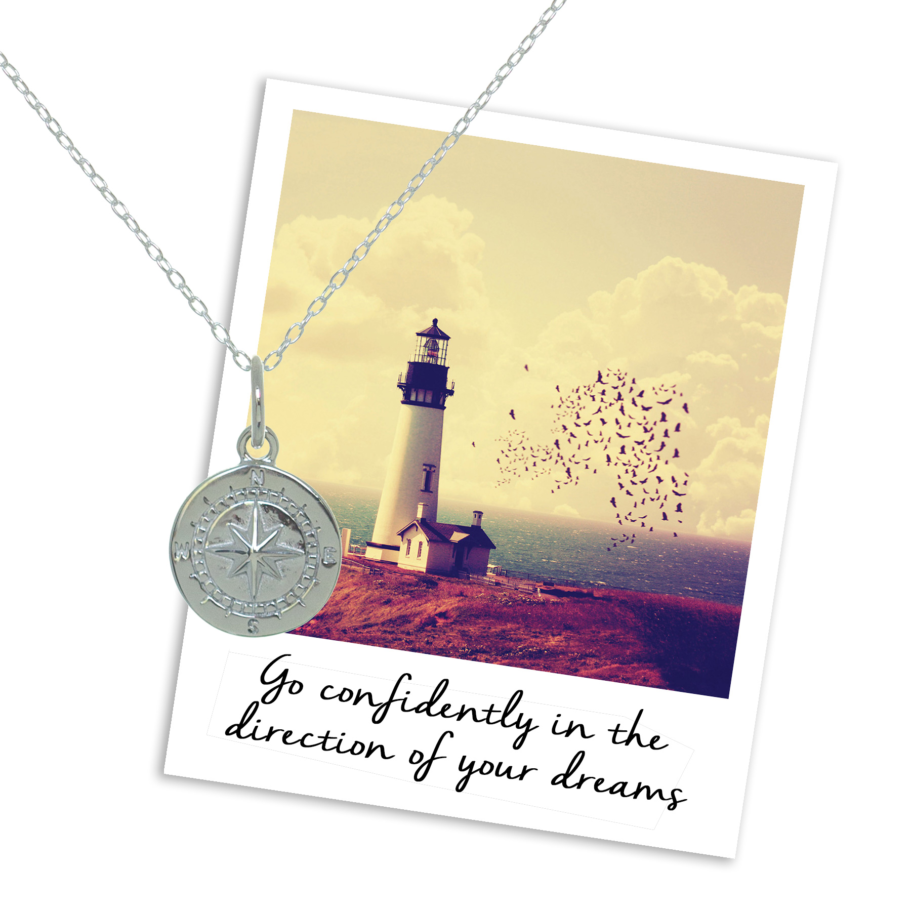 Go confidently in the direction of your dreams clearance necklace